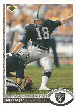 Jeff Jaeger Los Angeles Raiders 1991 Upper Deck NFL #563